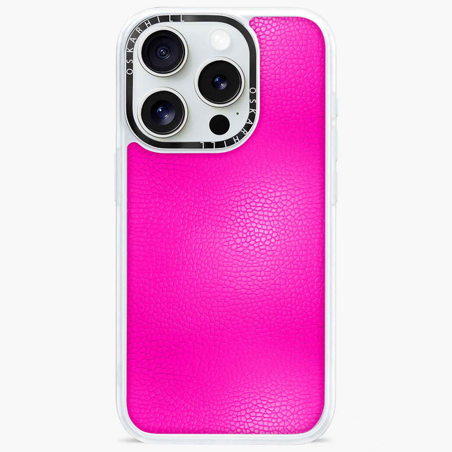 iPhone 13 Pro Max Case Classic Leather — Spicy Pink