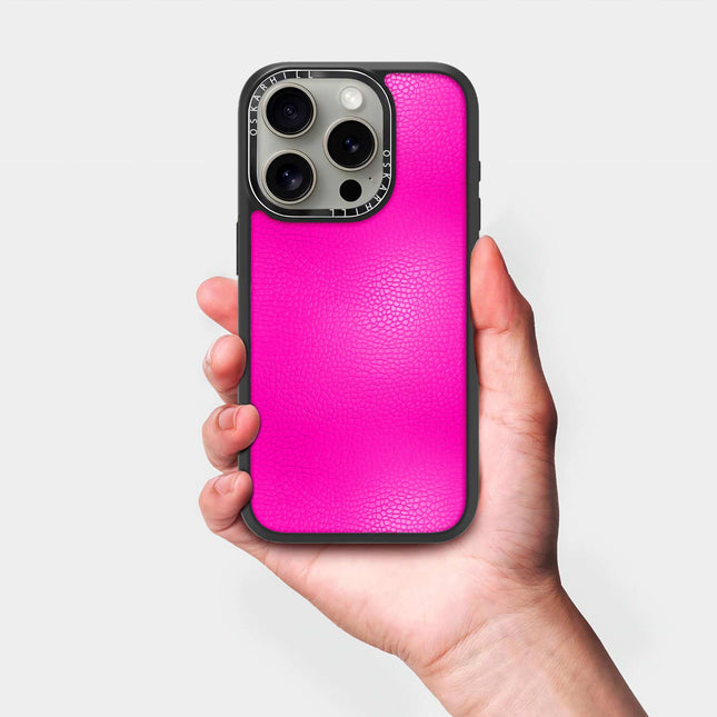 iPhone 13 Pro Max Case Elite Leather — Shocking Pink