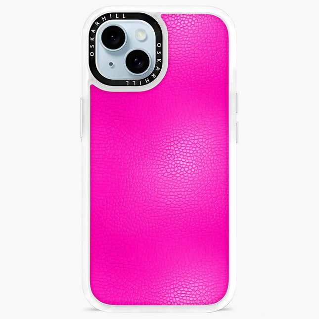 iPhone 14 Plus Case Classic Leather — Shocking Pink