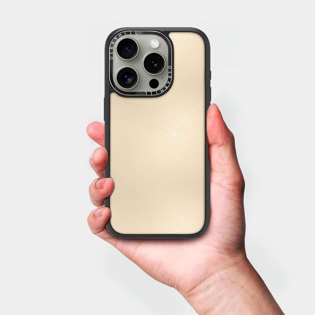 iPhone 16 Pro Case Elite Leather — Almond