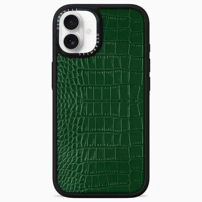 iPhone 16 Case Elite Alligator — Dark Green