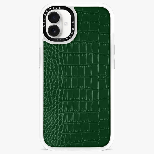 iPhone 16 Plus Case Classic Alligator — Dark Green