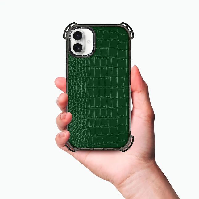 iPhone 16 Case Alligator Bounce — Dark Green