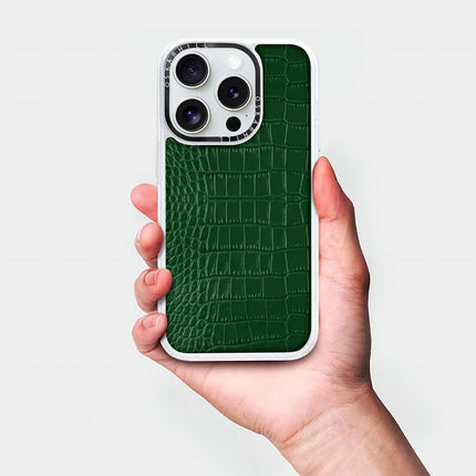 iPhone 14 Pro Max Case Classic Alligator — Phthalo Green