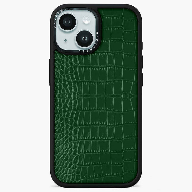 iPhone 13 Mini Case Elite Alligator — Dark Green