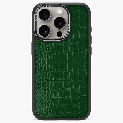 iPhone 14 Pro Max Case Elite Alligator — Dark Green