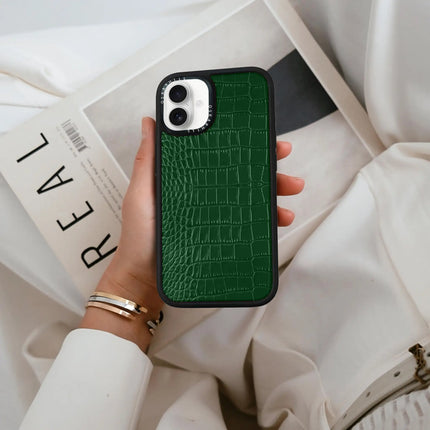 iPhone 16 Plus Case Elite Alligator — Dark Green