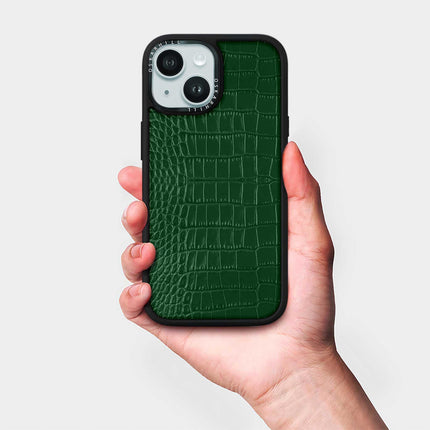 iPhone 14 Case Elite Alligator — Dark Green