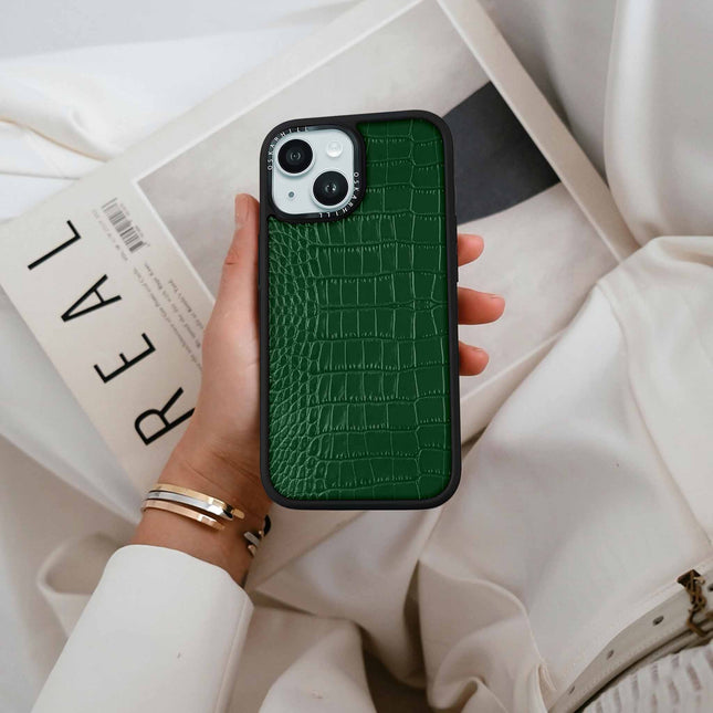 iPhone 13 Case Elite Alligator — Dark Green