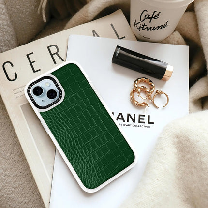 iPhone 14 Case Classic Alligator — Dark Green