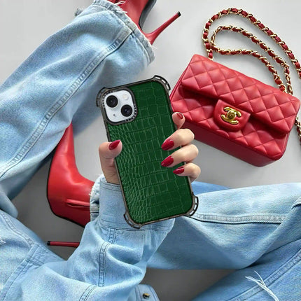 iPhone 14 Case Alligator Bounce — Dark Green