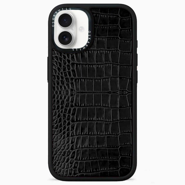 iPhone 16 Case Elite Alligator — Smoky Black