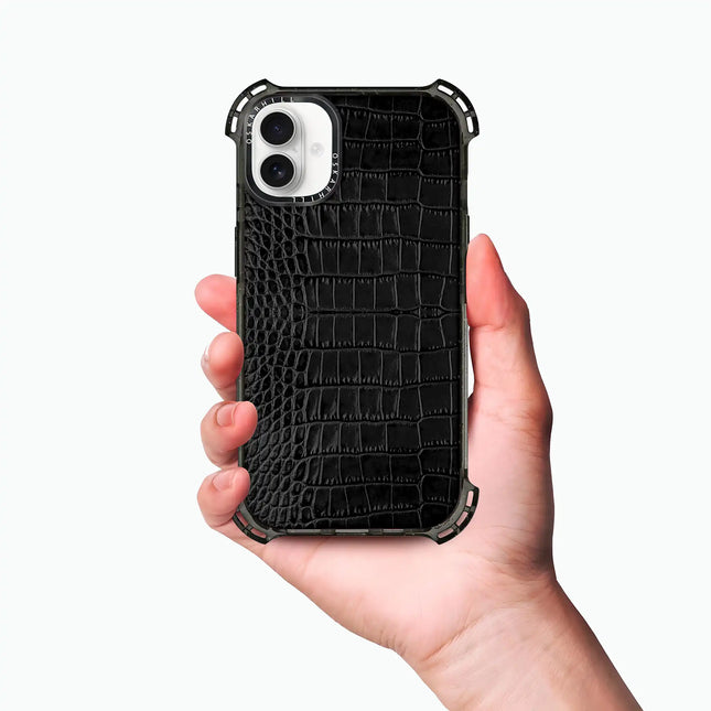 iPhone 16 Case Alligator Bounce — Smoky Black