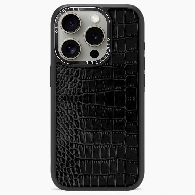 iPhone 16 Pro Max Case Elite Alligator — Smoky Black