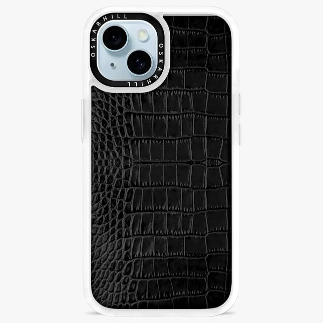 iPhone 14 Plus Case Classic Alligator — Smoky Black