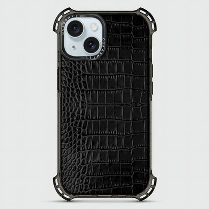 iPhone 15 Plus Case Alligator Bounce — Smoky Black