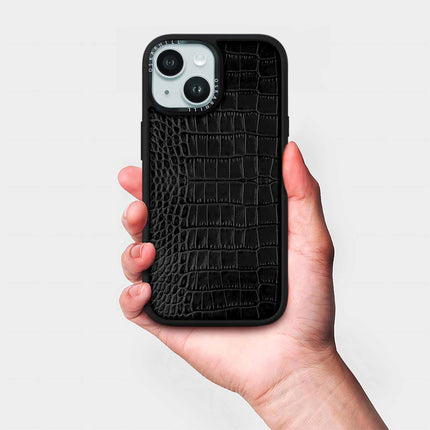 iPhone 14 Case Elite Alligator — Smoky Black