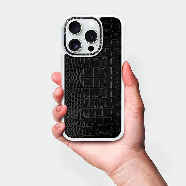 iPhone 14 Pro Max Case Classic Alligator — Smoky Black