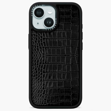 iPhone 14 Plus Case Elite Alligator — Smoky Black