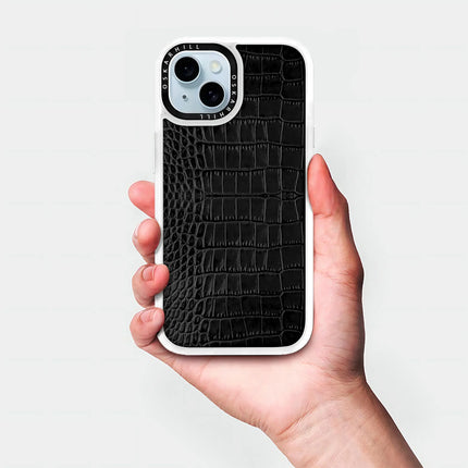 iPhone 14 Plus Case Classic Alligator — Smoky Black