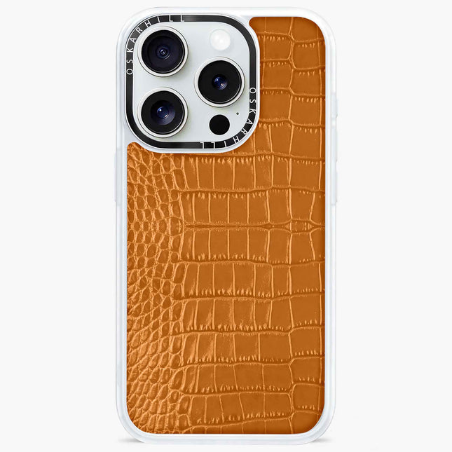 iPhone 13 Pro Max Case Classic Alligator — Dull Orange