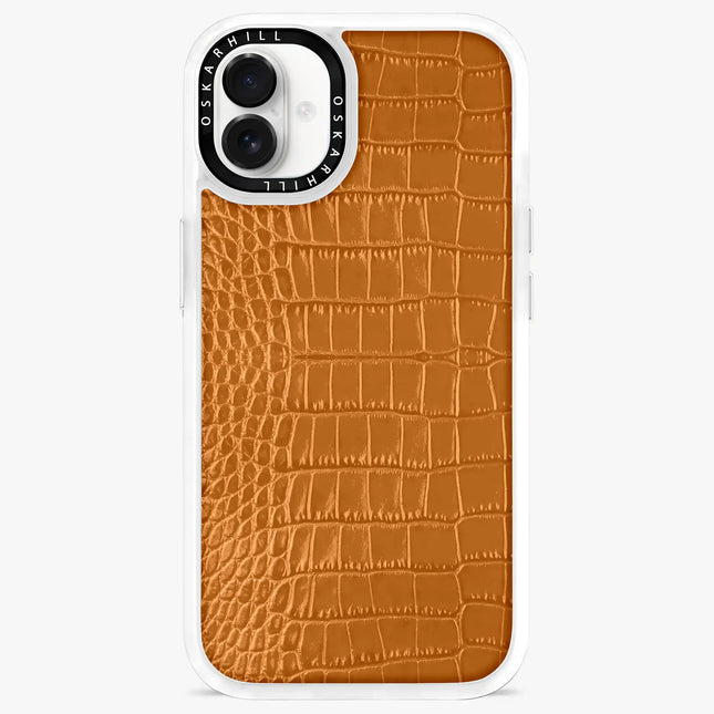 iPhone 16 Case Classic Alligator — Ruddy Brown