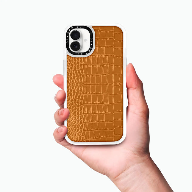 iPhone 16 Case Classic Alligator — Ruddy Brown