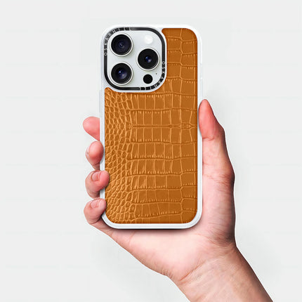 iPhone 14 Pro Case Classic Alligator — Ruddy Brown