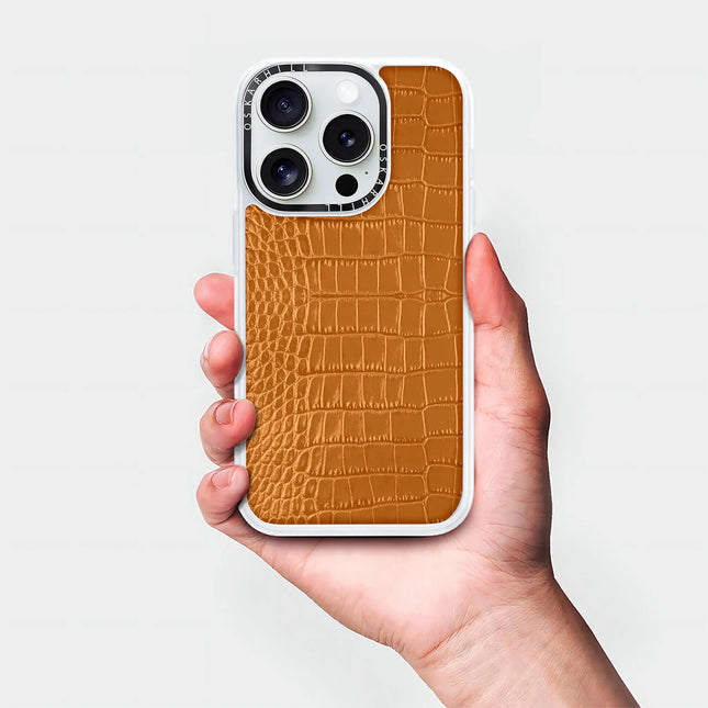 iPhone 14 Pro Max Case Classic Alligator — Dull Orange