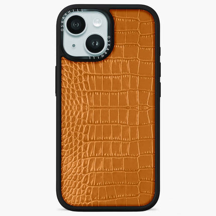 iPhone 15 Plus Case Elite Alligator — Ruddy Brown