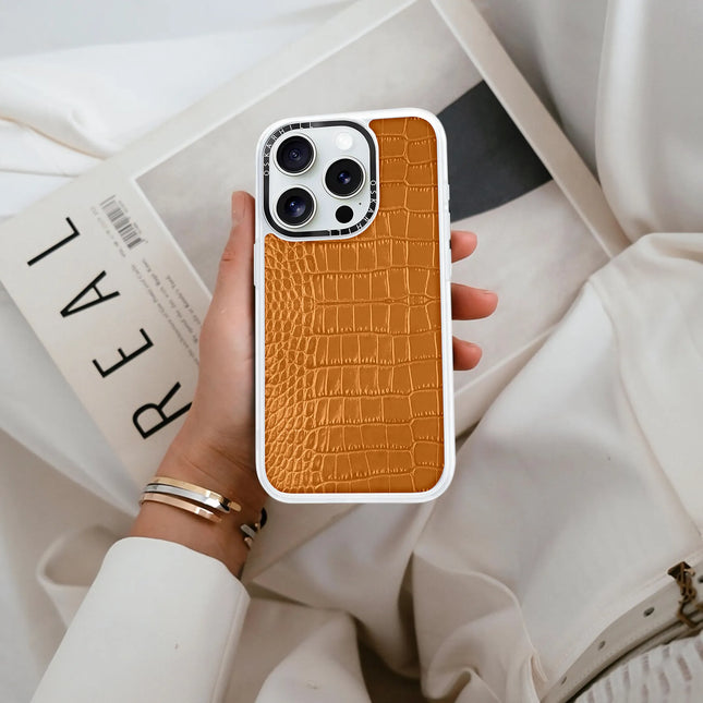 iPhone 13 Pro Case Classic Alligator — Ruddy Brown