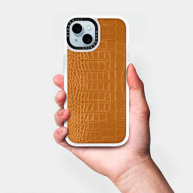 iPhone 15 Plus Case Classic Alligator — Ruddy Brown