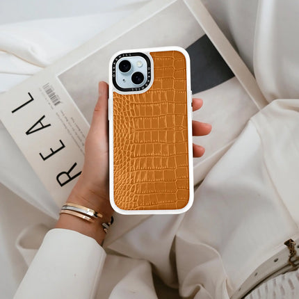 iPhone 14 Case Classic Alligator — Ruddy Brown