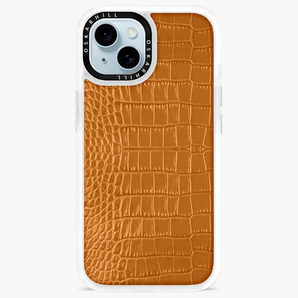 iPhone 15 Case Classic Alligator — Ruddy Brown