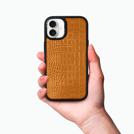 iPhone 16 Plus Case Elite Alligator — Ruddy Brown