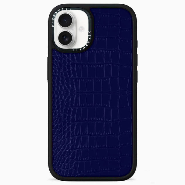 iPhone 16 Plus Case Elite Alligator — Night Blue