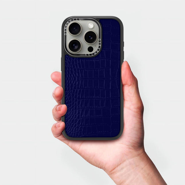 iPhone 13 Pro Case Elite Alligator — Night Blue