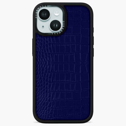 iPhone 14 Case Elite Alligator — Night Blue