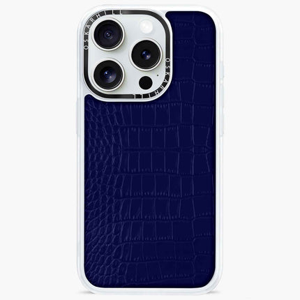 iPhone 13 Pro Case Classic Alligator — Night Blue