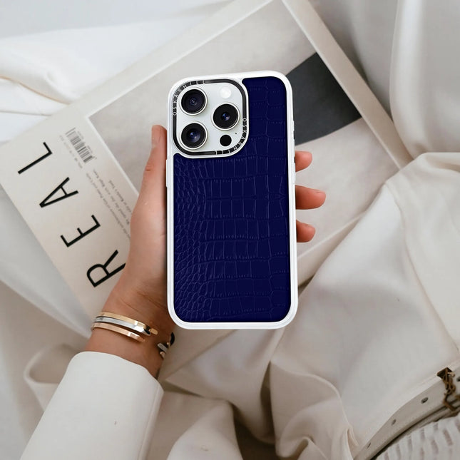 iPhone 13 Pro Max Case Classic Alligator — Dark Navy