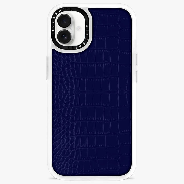 iPhone 16 Case Classic Alligator — Night Blue