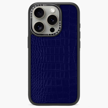 iPhone 16 Pro Max Case Elite Alligator — Night Blue