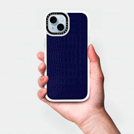 iPhone 14 Case Classic Alligator — Night Blue