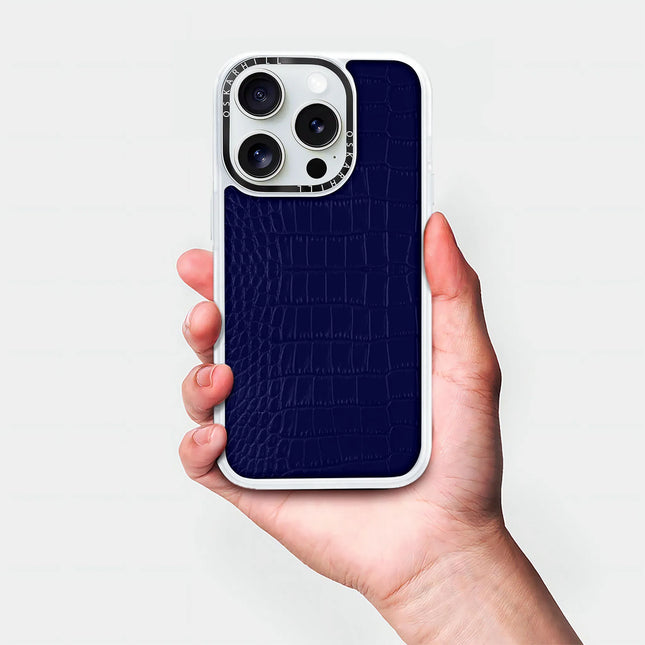 iPhone 15 Pro Max Case Classic Alligator — Dark Navy