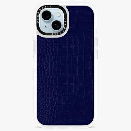 iPhone 15 Case Classic Alligator — Night Blue