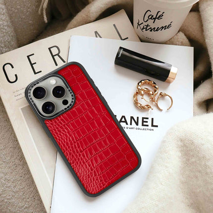 iPhone 14 Pro Case Elite Alligator — Valentine Red