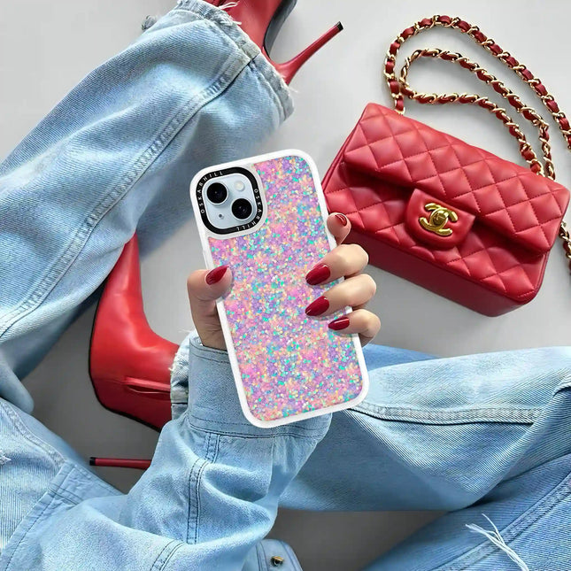 iPhone 13 Mini Case Classic — Rainbow Dream Glitter