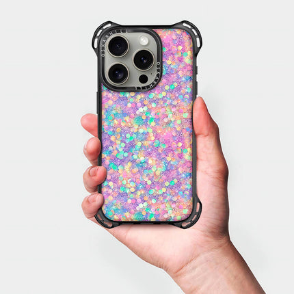 iPhone 15 Pro Case Bounce — Rainbow Dream Glitter