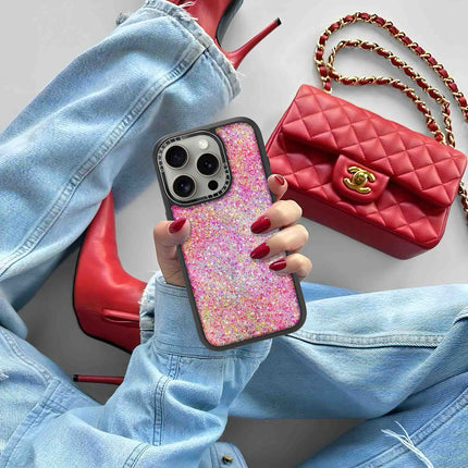 iPhone 16 Pro Case Elite — Pink Glitter