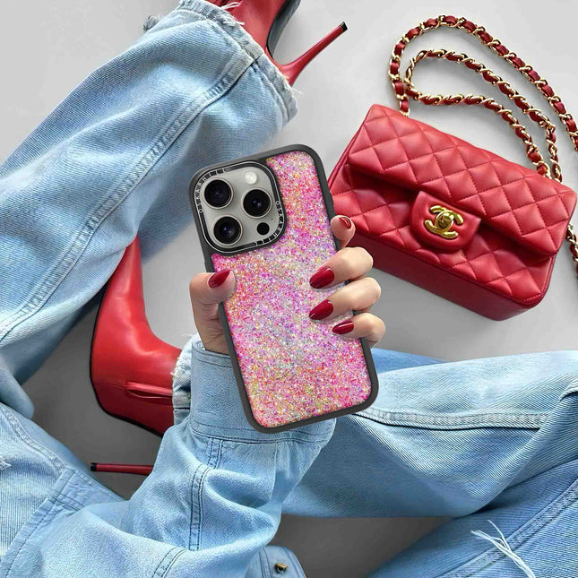 iPhone 13 Pro Case Elite — Pink Glitter